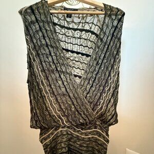 Laundry by Shelli Segal Vintage Layering Pointelle Knit Top S